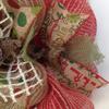 Country Rustic Santa Merry Christmas Deco Mesh Wreath. Available in 24 inch and 28 inch diameters. view 4