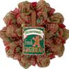 Homemade Fresh Gingerbread Christmas Wreath Handmade Deco Mesh. Available in 24 inch and 28 inch diameters view 1