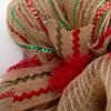 Homemade Fresh Gingerbread Christmas Wreath Handmade Deco Mesh. Available in 24 inch and 28 inch diameters view 3