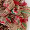 Homemade Fresh Gingerbread Christmas Wreath Handmade Deco Mesh. Available in 24 inch and 28 inch diameters view 4