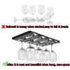 4 slots Hanging Wine Glass Rack, Stainless steel Under Cabinet Stemware Rack, Wine Glasses Holder glass cup Storage Hanger, for Kitchen, Bar, Restaurant view 3