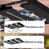 4 slots Hanging Wine Glass Rack, Stainless steel Under Cabinet Stemware Rack, Wine Glasses Holder glass cup Storage Hanger, for Kitchen, Bar, Restaurant view 4