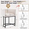 Wahson 26" Modern Barrel Counter Height Bar Stools with Beige Velvet Arm Set & Open Back, Three-Leg Design for Kitchen Island/Bar (Assembly Required) view 3