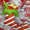 Elf Candy Cane Stocking Christmas Deco Mesh Wreath view 2