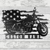 Custom Motorcycle Metal Wall Art, Personalized Motorcycle Garage Name Sign, Customized Family Name Wall Decor, Gift for Fathers day, Birthday, Christmas/Gift-315 view 1