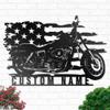 Custom Motorcycle Metal Wall Art, Personalized Motorcycle Garage Name Sign, Customized Family Name Wall Decor, Gift for Fathers day, Birthday, Christmas/Gift-315 view 2