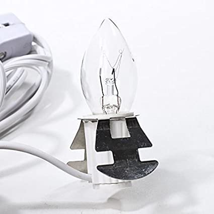 Factory Direct Craft Set of 12 White Electric Clip-in Accessory Bulb Cords for Accenting, Crafts, and Displays