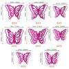 40 PCS Laser Cut Butterfly Cupcake Toppers - 3D Butterfly Cake Decorations for Fairy Theme Baby Shower Wedding Kids Birthday Party Wall Sticker Decorations Supplies - Purple view 2