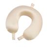 100% Mulberry Silk Neck Pillow for Travel 22 Momme Real Silk Travel Pillow for Pain Relief Sleeping,Silk Airplane Pillow, Anti Wrinkle Travel Pillow Made in USA (Champagne) view 1