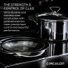 Circulon Clad Stainless Steel Cookware/Pots and Pans and Utensil Set with Hybrid SteelShield and Nonstick Technology, 11 Piece - Silver view 4