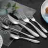 24 Piece Hammered Silverware Set for 4 Flatware Sets Eating Home Kitchen Set for Cutlery Include Knife Fork Spoon Teaspoon Tea Fork Coffee Spoon Mirror Polished view 3
