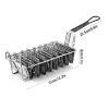 TOMYEUS French Fry Chips Baskets Stainless Steel Frying Basket Multi-Cell Fry Basket Tortilla Mold Rack Special Tools for Tacos (4 Cells / 6 Cells / 8 Cells) Kitchen Cooking Tools (Size : 8 Cells) view 2