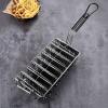 TOMYEUS French Fry Chips Baskets Stainless Steel Frying Basket Multi-Cell Fry Basket Tortilla Mold Rack Special Tools for Tacos (4 Cells / 6 Cells / 8 Cells) Kitchen Cooking Tools (Size : 8 Cells) view 4