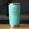 Bevvee Cheers to 30 Years - Insulated Coffee Tumbler Cup with Sliding Lid - Stainless Steel Insulated Mug - Gift for 30th Anniversary - Teal view 2