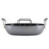 Anolon Advanced Hard Anodized Nonstick 2 Piece Roaster/Roasting Pan with Wire Rack, Oval, 16 Inch x 13 Inch, Dark Gray view 3