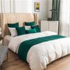 Bed Runners for Foot of Bed Thicken Dutch Velvet Quilted Bed Scarves Cover Mat Pleated Triangle Bed Throw for Queen Double Single King Size Bed end Towel, 45 * 180cm view 1