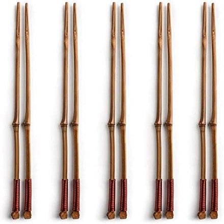 Chopsticks reusable Anti-slip dishwasher safe Japanese Style Purple Bamboo And Phoebe Bamboo Chopsticks, Natural Unpainted Environmentally Friendly Bamboo Sticks Chopsticks, 5 Pairs