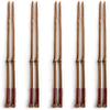 Chopsticks reusable Anti-slip dishwasher safe Japanese Style Purple Bamboo And Phoebe Bamboo Chopsticks, Natural Unpainted Environmentally Friendly Bamboo Sticks Chopsticks, 5 Pairs view 1