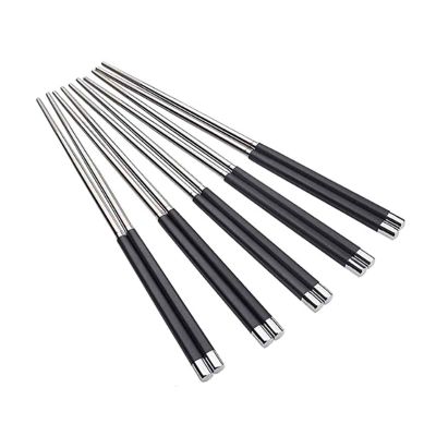 Chopsticks reusable Anti-slip dishwasher safe Reusable Chopsticks, 10Pair Non-Slip Solid Wood Silver Iron Alloy Stainless Steel Chopsticks Sushi Colorful Chopsticks Safe Chop Sticks Gift Set