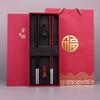 Chopsticks reusable Anti-slip dishwasher safe Chopsticks, High-Grade Silver Chopsticks 999 Sterling Silver Solid, 2 Pairs Of High-Grade Mahogany Chopsticks, 22.7cm Long Chopsticks view 1