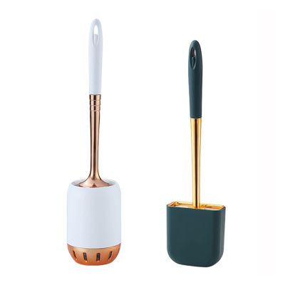 TOMYEUS Toilet Brush Punch-Free Toilet Toilet Brush Set Wall-Mounted Long-Handle Toilet Cleaning Brush Household Brush Longevity Bar Hollow Wall-Mounted Toilet Brush Toilet Accessories (Color : H)