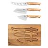 Cangshan 1027327 3-Piece Olive Wood Cheese Knife Set with Acacia Cheese Board view 3