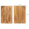 Cangshan 1027327 3-Piece Olive Wood Cheese Knife Set with Acacia Cheese Board view 4
