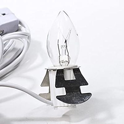 Factory Direct Craft Set of 24 White Electric Clip-in Accessory Bulb Cords for Accenting, Crafts, and Displays