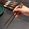 KDLK Chopsticks Reusable Anti-Slip Dishwasher Safe Walnut Natural Wood Chopsticks Household Reusable Japanese Style Simple One Person One Chopsticks Chopsticks Set Chopsticks (Size : 10 Pairs) view 3