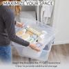 Rubbermaid Cleverstore 74 Qt Clear Storage Bins with Lids and Nesting Tray, 4-Pack, Stackable, BPA-Free, Made in USA view 3
