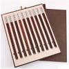 Chopsticks reusable Anti-slip dishwasher safe Redwood Stainless Steel Chopsticks Set 10 Pairs, Foggy Silver Solid Wood, No Paint, No Wax, 26cm Chopsticks view 1