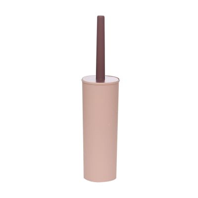 TOMYEUS Toilet Brush Toilet Brush No Dead Corner Wash Toilet Brush Long Handle Soft Hair with Cover Type Household Toilet Cleaning Set Toilet Accessories (Color : Pink)