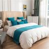 Bed Runners for Foot of Bed Thicken Dutch Velvet Quilted Bed Scarves Cover Mat Pleated Triangle Bed Throw for Queen Double Single King Size Bed end Towel, 45 * 180cm view 2