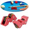 Alvinlite Pool Cue Straightness Checker, 2PCS Concentricity Straightening Calibrator Tool Billiards Club Straightening Calibrator, red Billiard view 2