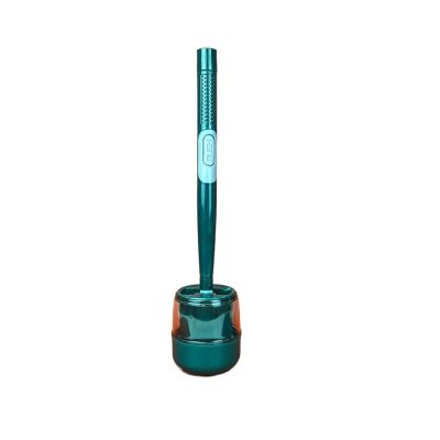 TOMYEUS Toilet Brush Wall-Mounted Liquid Toilet Brush Household Toilet Press Plus Silicone Toilet Free Punching Space Saving Toilet Brush Toilet Accessories (Color : Green)