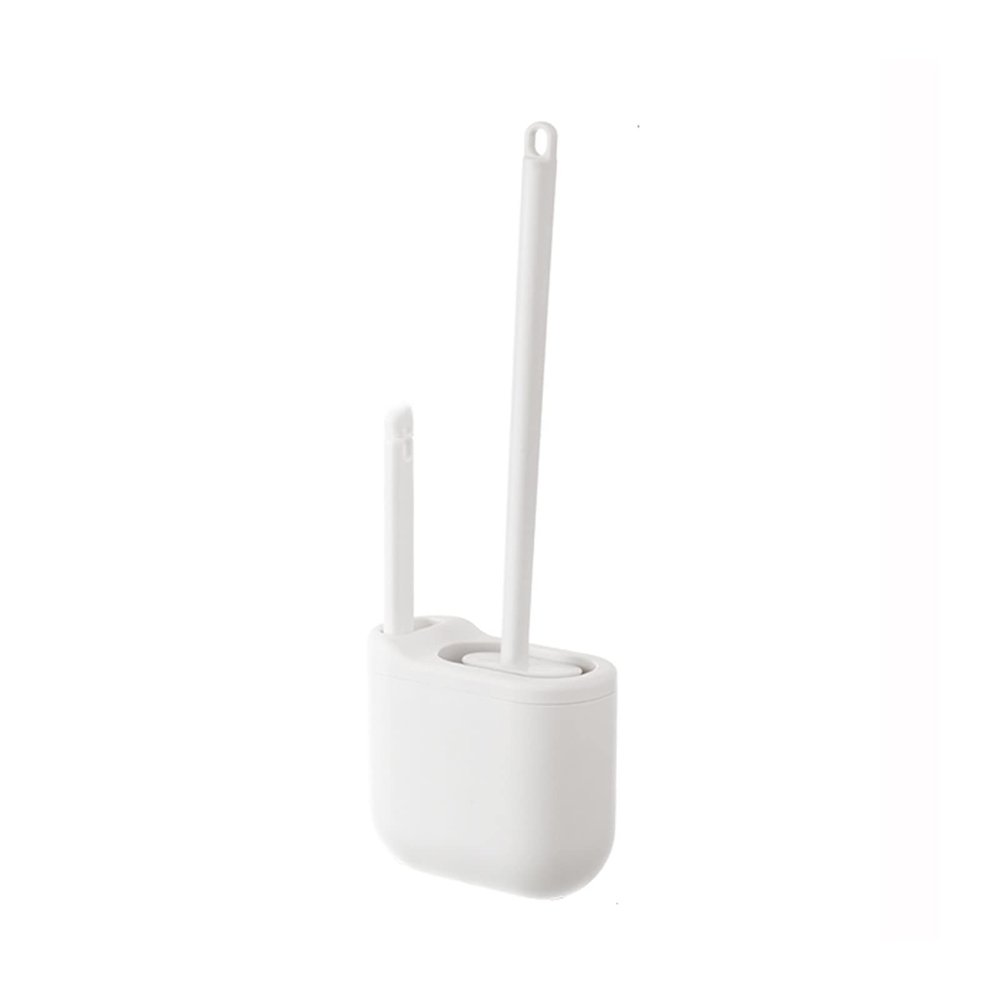 TOMYEUS Toilet Brush Toilet Brush Household No Dead Angle Wall Hanging Free Punching Toilet Brush Toilet Cleaning Set Bristles Flexible Drain Toilet Brush Holder Toilet Accessories