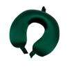 100% Mulberry Silk Neck Pillow for Travel 22 Momme Real Silk Travel Pillow for Pain Relief Sleeping, Silk Airplane Pillow, Anti Wrinkle Travel Pillow Made in USA (Emerald Green) view 1