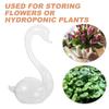 2Pcs Swan Shaped Hydroponic Glass Vases 5.51X2.55X6.96In Desktop for Office and Home Creative Swan Vase Ornaments for Flowers Ideal for Study Hotel and Party Decoration view 2