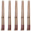 Chopsticks reusable Anti-slip dishwasher safe Japanese-Style Bamboo Chopsticks With Natural Creative Personality, Asian Tableware, 5 Pairs Chopsticks (Color : Bamboo) view 1
