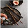 Chopsticks reusable Anti-slip dishwasher safe Japanese-Style Bamboo Chopsticks With Natural Creative Personality, Asian Tableware, 5 Pairs Chopsticks (Color : Bamboo) view 3
