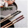 Chopsticks reusable Anti-slip dishwasher safe Japanese-Style Bamboo Chopsticks With Natural Creative Personality, Asian Tableware, 5 Pairs Chopsticks (Color : Bamboo) view 4