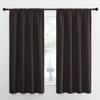 LITTLE BIRD Rod Pocket Blackout Curtains for Room Decoration and Darkening Comes with Easy Rod Pocket Hanging Option Dark Chocolate,(Wide 52 Inch by 63 Inch Long-2 Pannels Combined Size) view 1