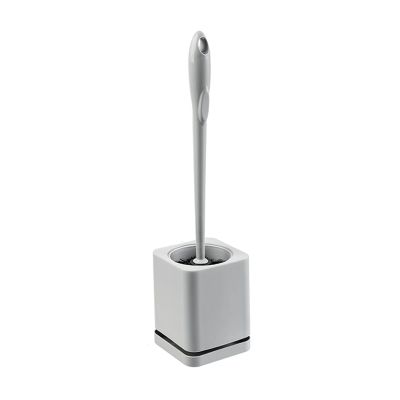 TOMYEUS Toilet Brush Long Handle Toilet Brush Household Toilet Wash Toilet Brush Cleaning Set Toilet Brush with Base Set Toilet Accessories (Color : Gray)