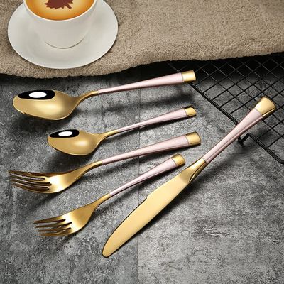 60 Piece Bordered Silverware Set for 12 Durable 18/10 Stainless Steel Pink Gold Flatware Sets Home Kitchen Cutlery Utensil Mirror Polished