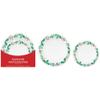 Amscan White Holly Printed Plastic Plates Multipack - Includes: 10 (7.5") & 10 (10.5") Plates - Elegant Design, Perfect Tableware for Holiday Entertaining, Outdoors Dining, & More view 1