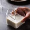 Milk Frothing Pitcher Coffee Milk Frother Cup Cream Pitcher Transparent Glass Milk Cup High Temperature Resistance Unique Shape 350ml For Coffee Milk Juice view 4