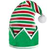 Green, Red & White Glow Elf Hat, Adjustable To Fit For Ages 6 To Adult (15" x 11") - 1 Pc. | Vibrant Design, Perfect Headwear for Holiday Celebrations, Family Festivities, & Parties view 1
