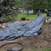 Pond Liners Multifunction Pond Skins Pond Liner, Durable Outdoor Garden HDPE Seam Tape Fish Pond Liner for Fish Ponds, Reservoirs, Foundation Construction for Outdoor Ponds view 4