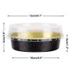 Beasea 20 Pack 4 Mini Pans with Lids, 8oz Disposable Aluminum Baking Foil Tins Round Small Black Dark Red Spot Container for Individual Cupcake Dessert Muffin Ramekin Cheesecake Quiche Oven Dishes view 2