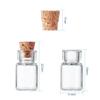 50Pcs Mini Glass Bottles with Cork Lids, 11 x 18mm 0.5ml Tiny Glass Jars, Wishing Bottles, Small DIY Decorative Craft Vials for DIY Crafts Party Weddings Decoration Storage Accessories view 2